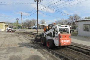 Leveling ground for road